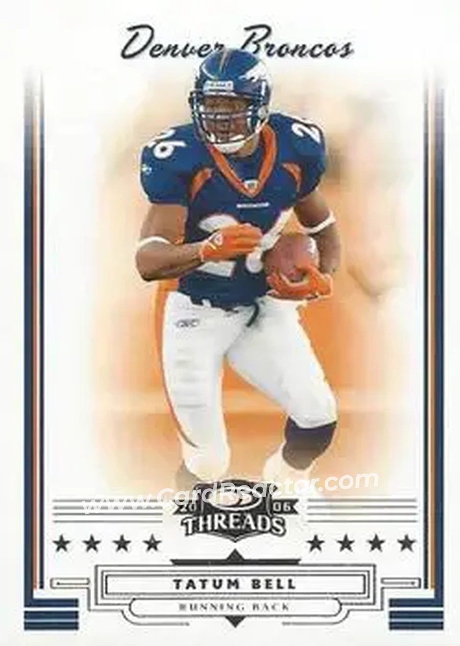 2006 Donruss Threads #11 - Tatum Bell - Denver Broncos - Front