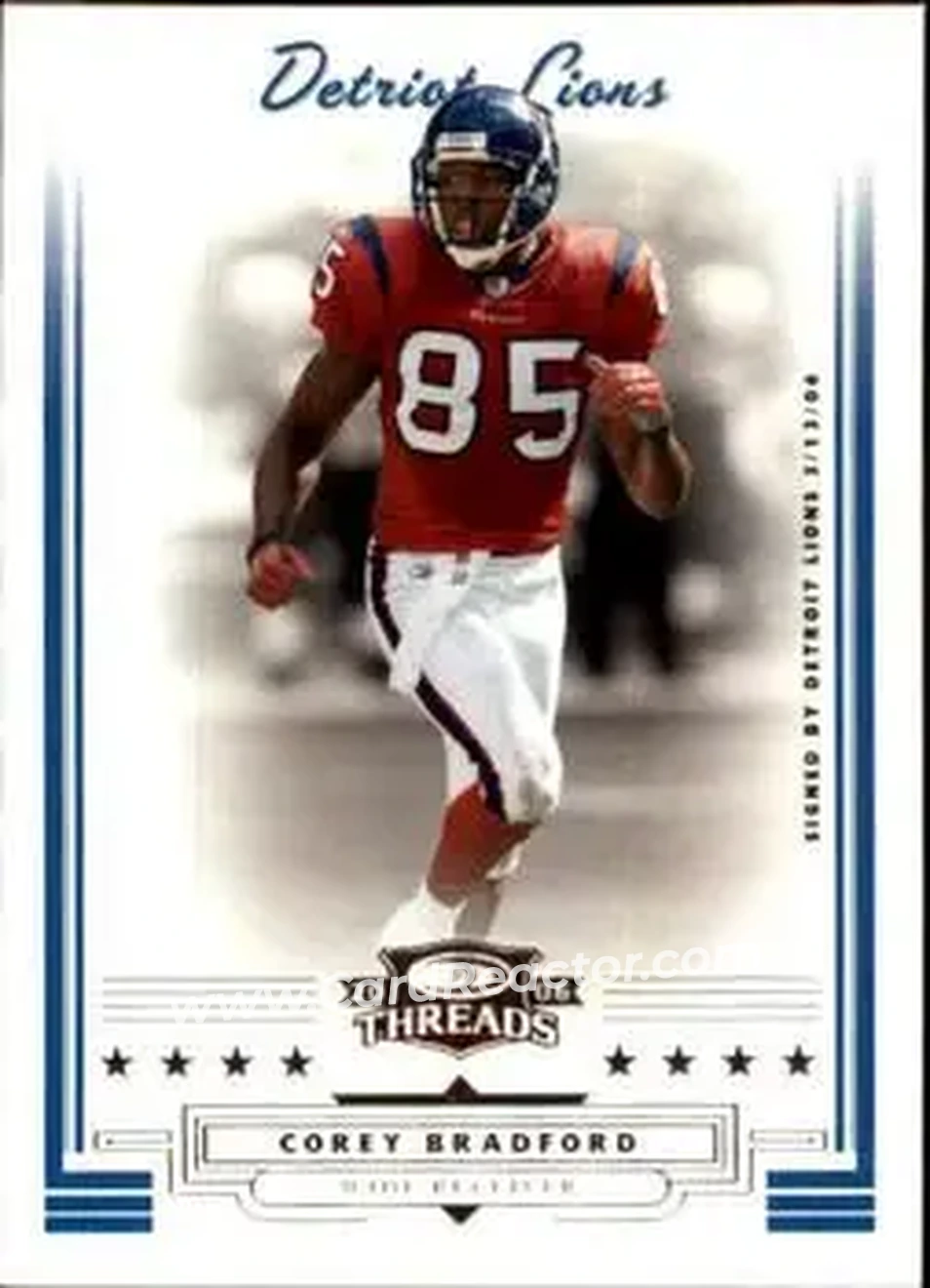 2006 Donruss Threads #13 - Corey Bradford - Detroit Lions - Front
