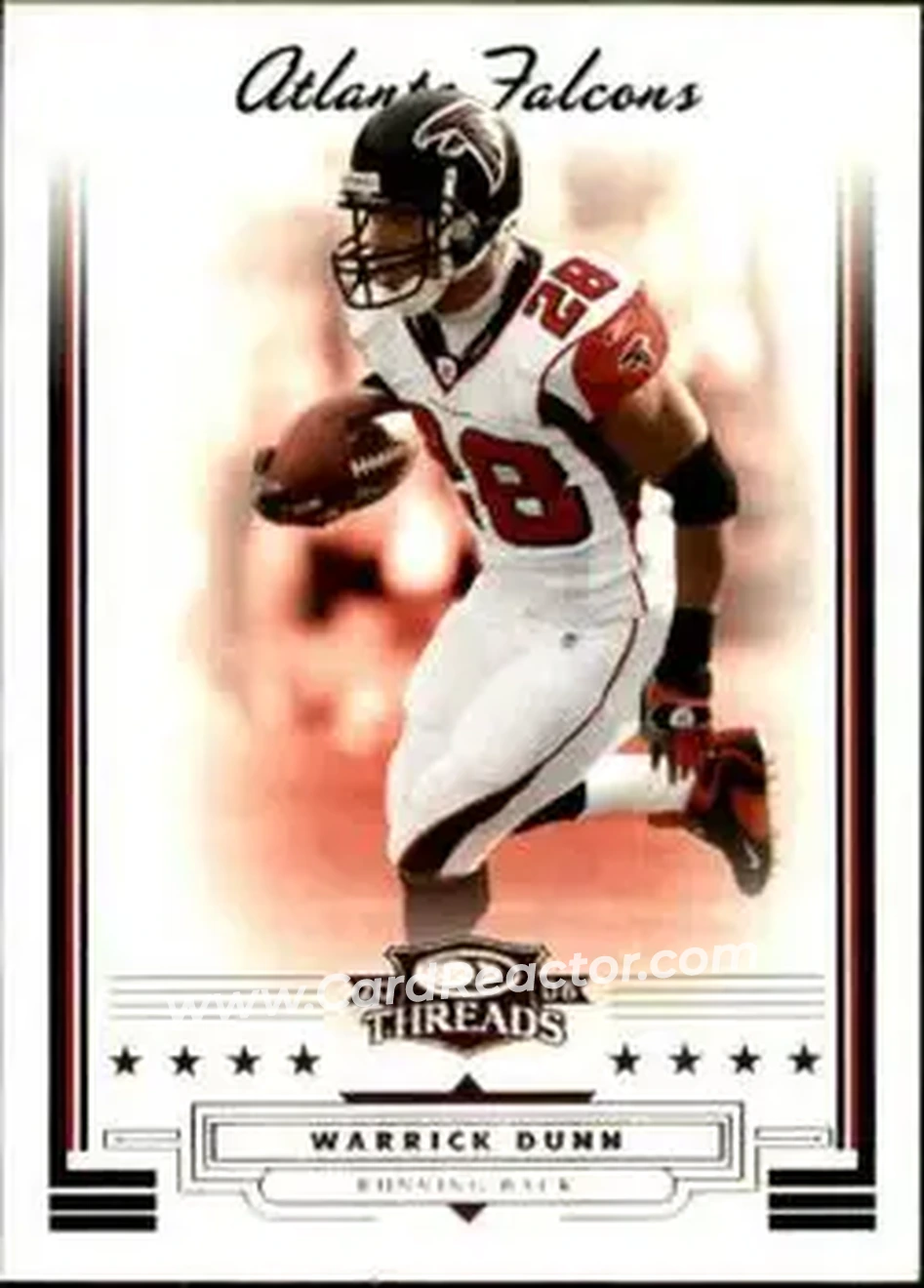 2006 Donruss Threads #24 - Warrick Dunn - Atlanta Falcons - Front