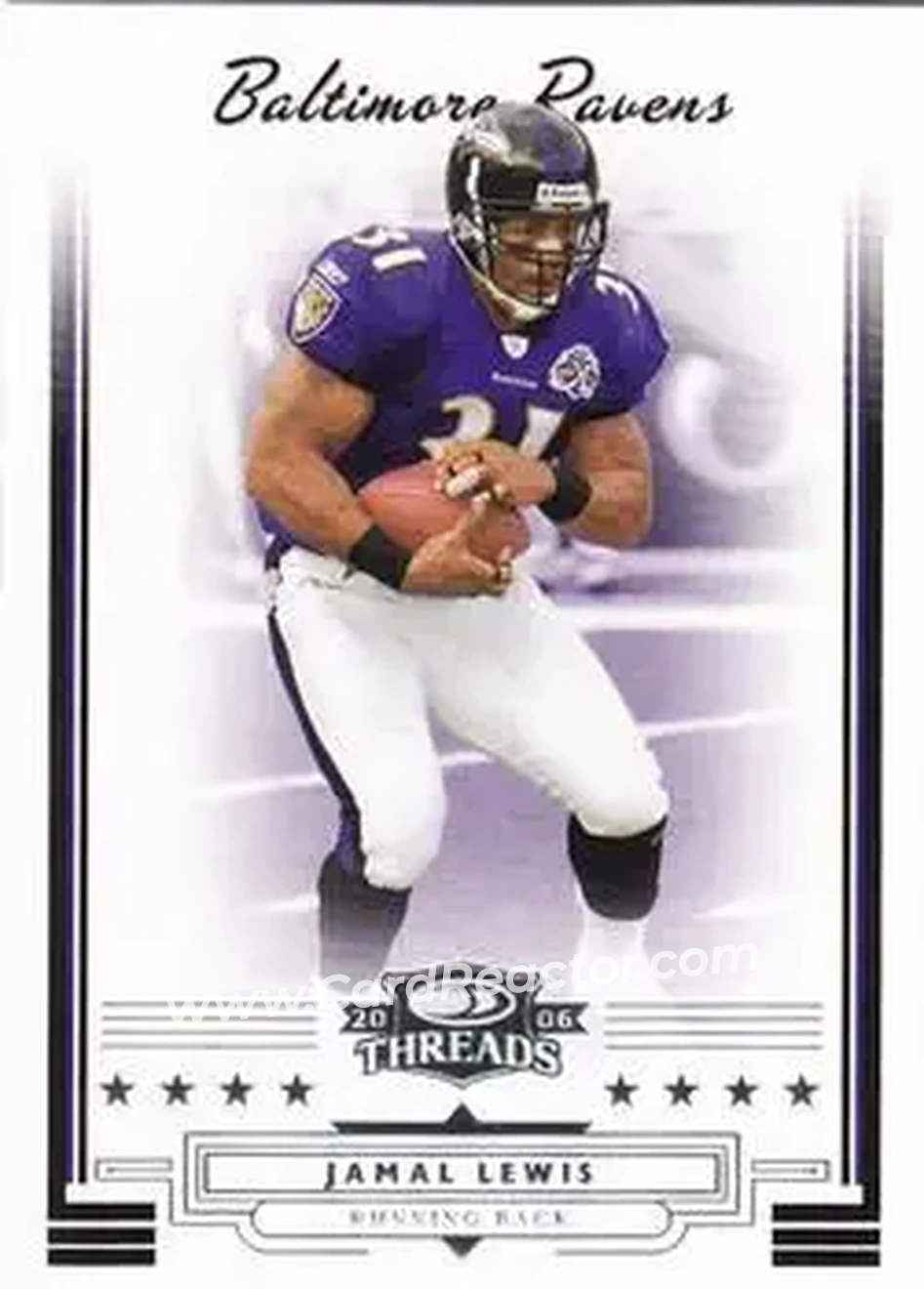 2006 Donruss Threads #25 - Jamal Lewis - Baltimore Ravens - Front