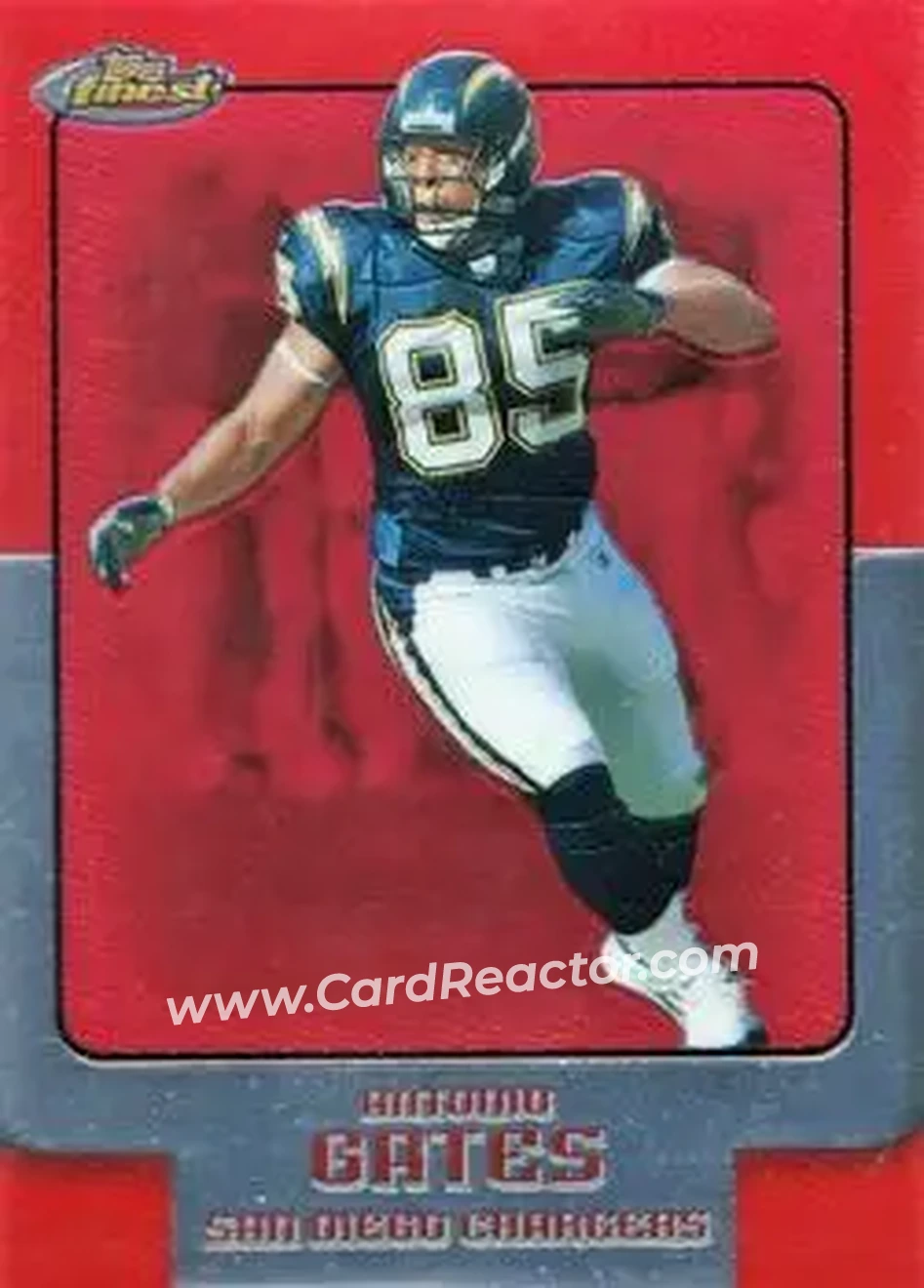 2006 Finest #9 - Antonio Gates - San Diego Chargers - Front 2006 Finest #9 - Antonio Gates - San Diego Chargers - Front