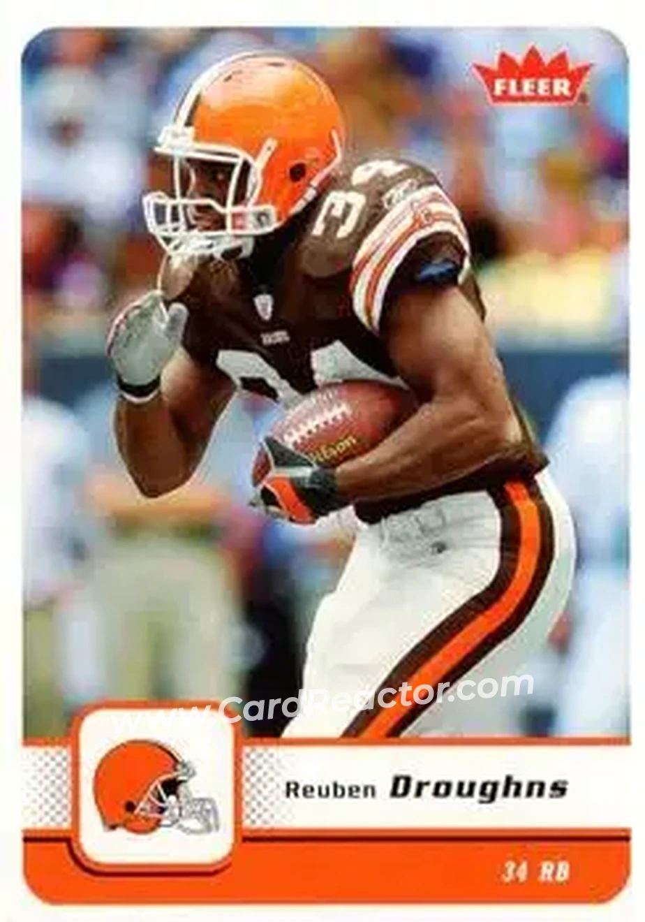 2006 Fleer #24 - Reuben Droughns - Cleveland Browns - Front