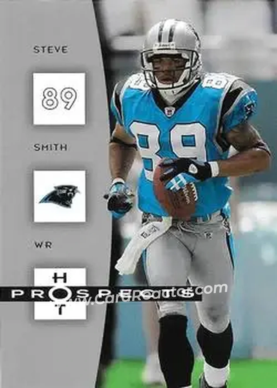 2006 Fleer Hot Prospects #14 - Steve Smith Sr. - Carolina Panthers - Front 2006 Fleer Hot Prospects #14 - Steve Smith Sr. - Carolina Panthers - Front