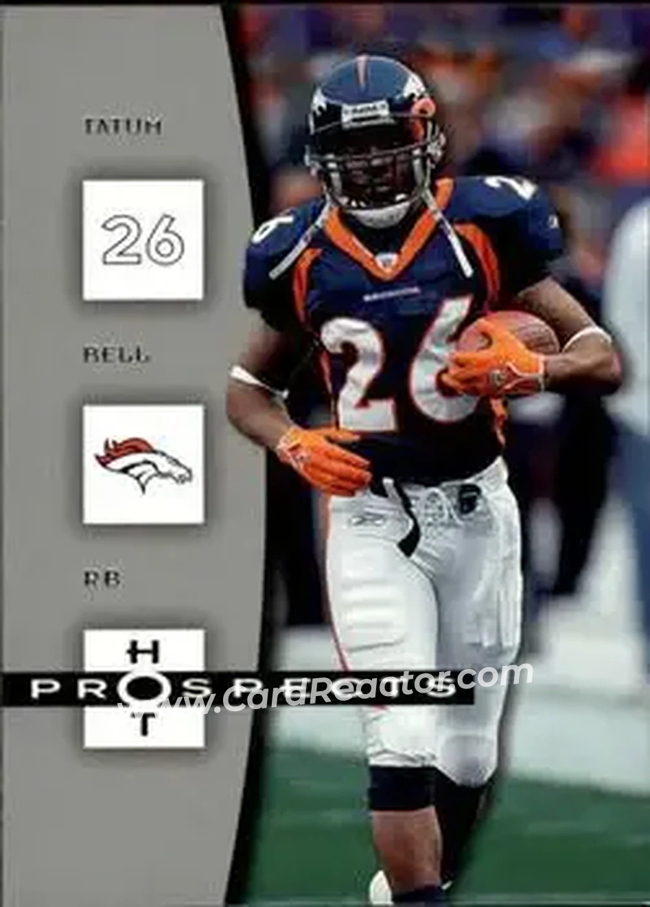 2006 Fleer Hot Prospects #30 - Tatum Bell - Denver Broncos - Front
