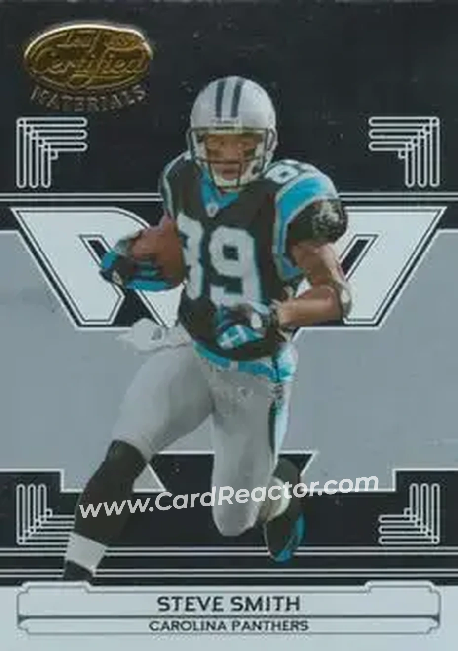 2006 Leaf Certified Materials #24 - Steve Smith Sr. - Carolina Panthers - Front 2006 Leaf Certified Materials #24 - Steve Smith Sr. - Carolina Panthers - Front