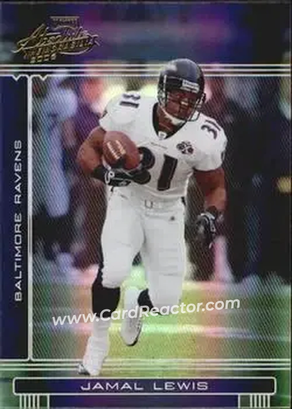 2006 Playoff Absolute Memorabilia #12 - Jamal Lewis - Baltimore Ravens - Front 2006 Playoff Absolute Memorabilia #12 - Jamal Lewis - Baltimore Ravens - Front
