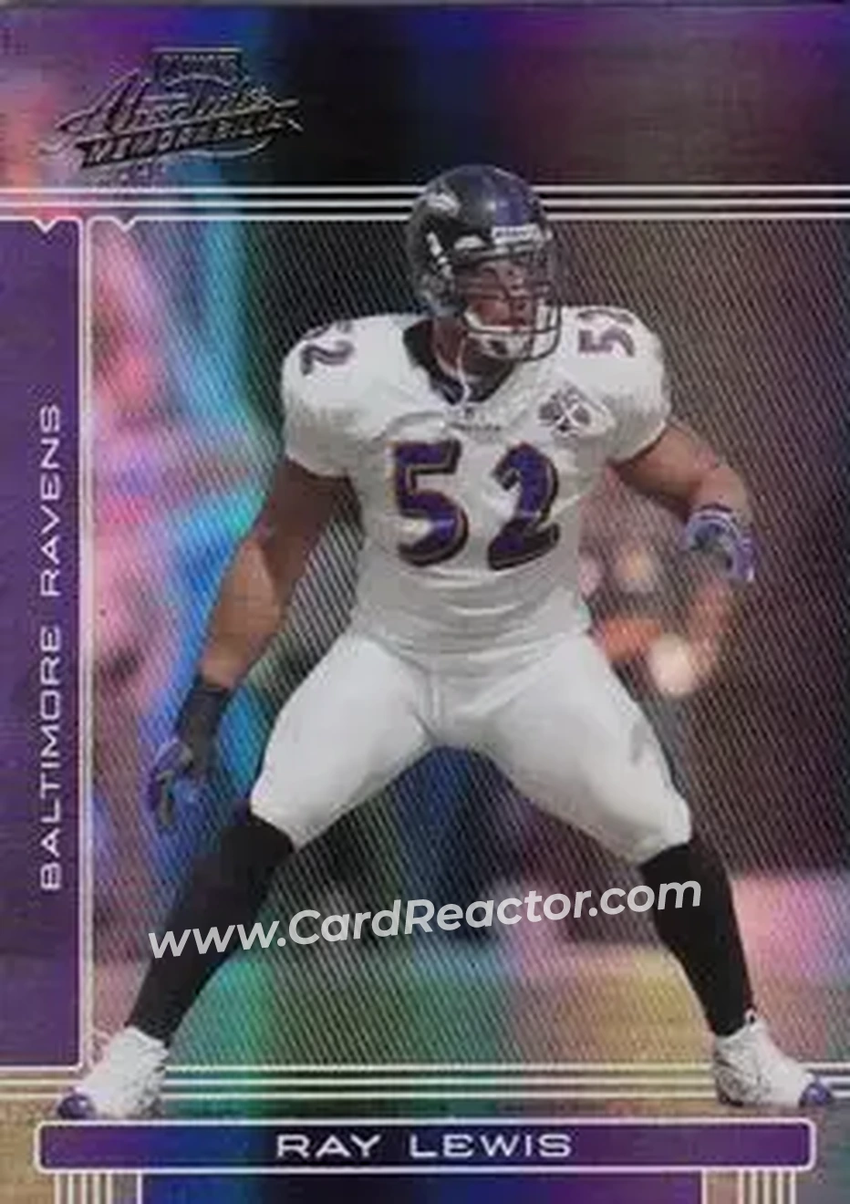 2006 Playoff Absolute Memorabilia #15 - Ray Lewis - Baltimore Ravens - Front 2006 Playoff Absolute Memorabilia #15 - Ray Lewis - Baltimore Ravens - Front