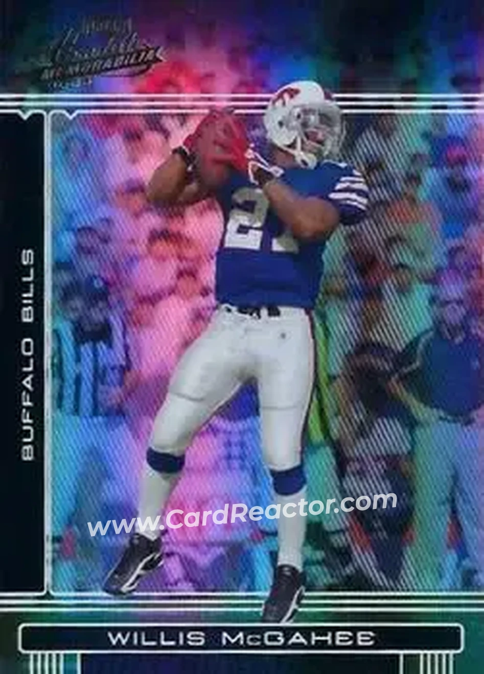 2006 Playoff Absolute Memorabilia #21 - Willis McGahee - Buffalo Bills - Front 2006 Playoff Absolute Memorabilia #21 - Willis McGahee - Buffalo Bills - Front