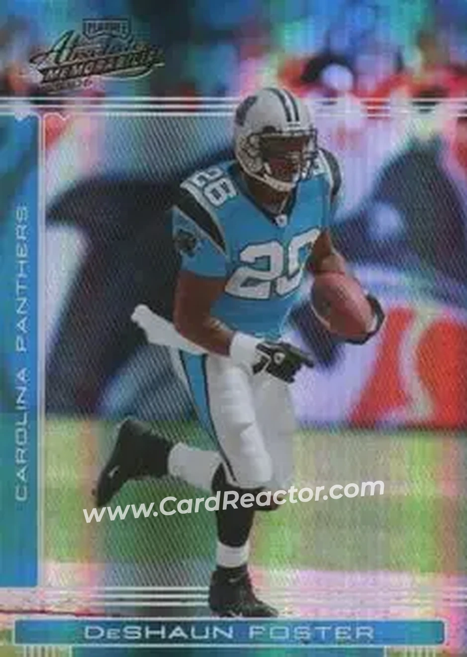 2006 Playoff Absolute Memorabilia #22 - DeShaun Foster - Carolina Panthers - Front 2006 Playoff Absolute Memorabilia #22 - DeShaun Foster - Carolina Panthers - Front