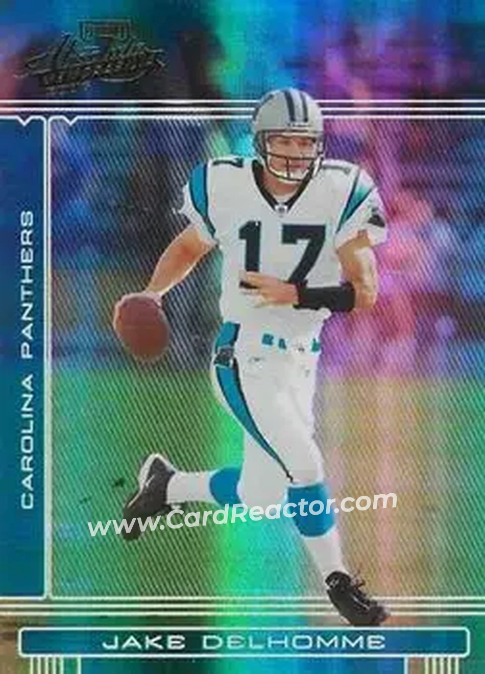 2006 Playoff Absolute Memorabilia #23 - Jake Delhomme - Carolina Panthers - Front 2006 Playoff Absolute Memorabilia #23 - Jake Delhomme - Carolina Panthers - Front
