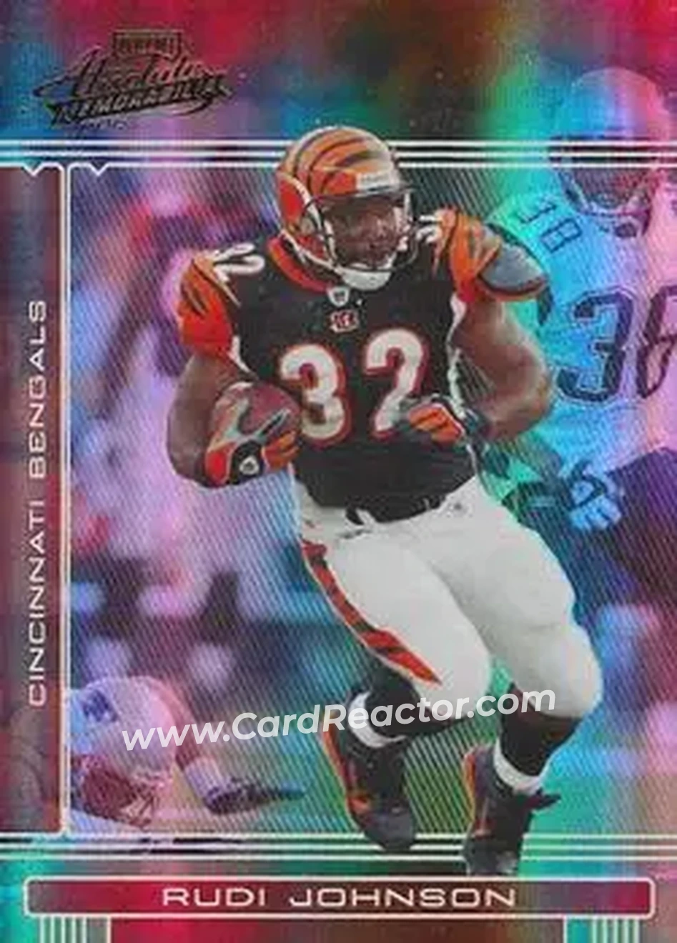 2006 Playoff Absolute Memorabilia #35 - Rudi Johnson - Cincinnati Bengals - Front 2006 Playoff Absolute Memorabilia #35 - Rudi Johnson - Cincinnati Bengals - Front