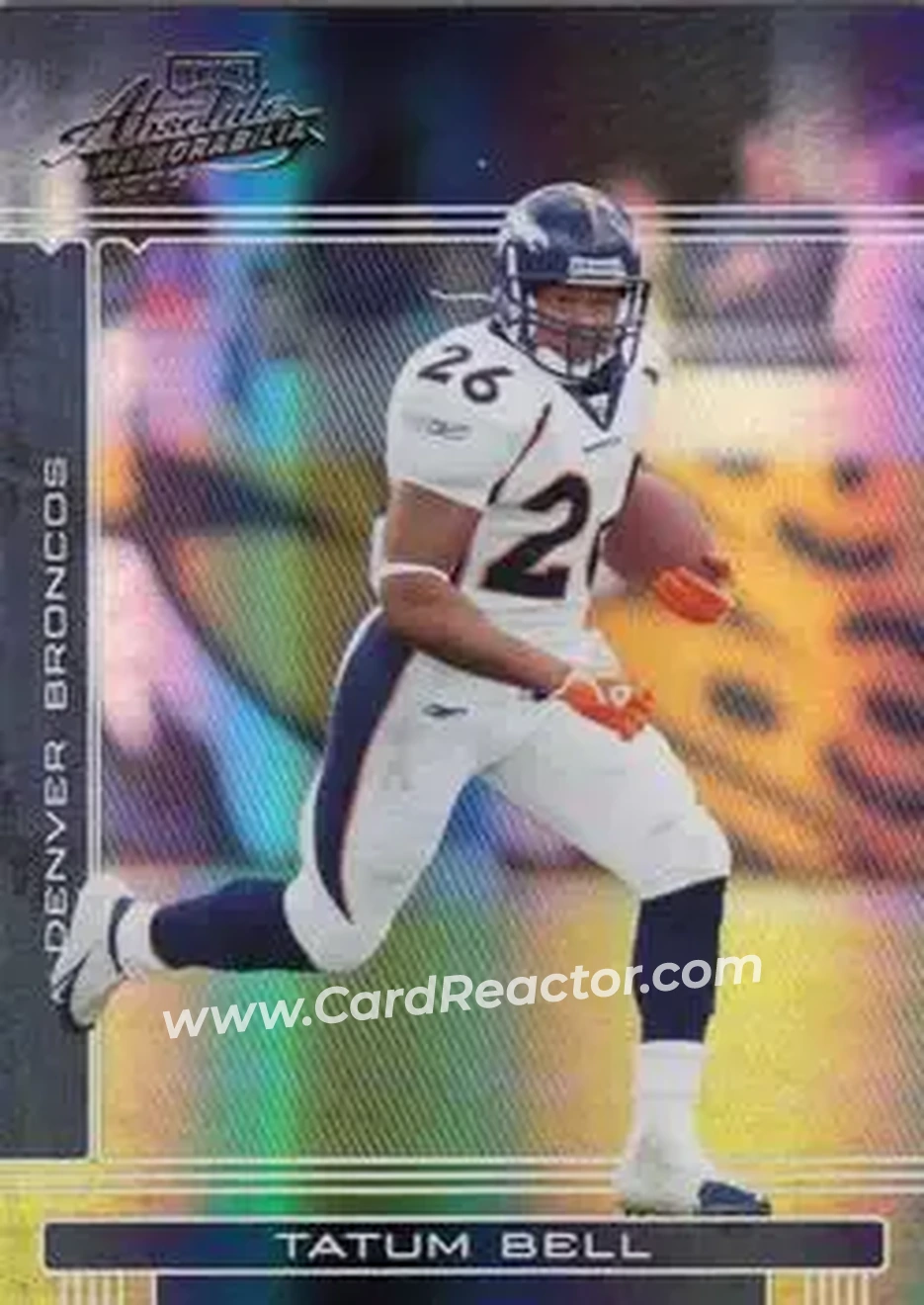2006 Playoff Absolute Memorabilia #50 - Tatum Bell - Denver Broncos - Front 2006 Playoff Absolute Memorabilia #50 - Tatum Bell - Denver Broncos - Front