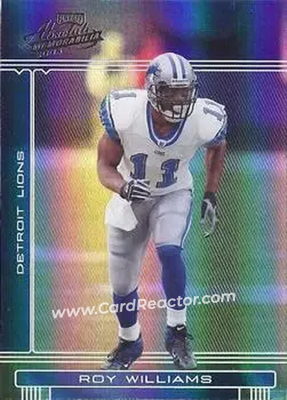 2006 Playoff Absolute Memorabilia #55 - Roy Williams - Detroit Lions - Front 2006 Playoff Absolute Memorabilia #55 - Roy Williams - Detroit Lions - Front