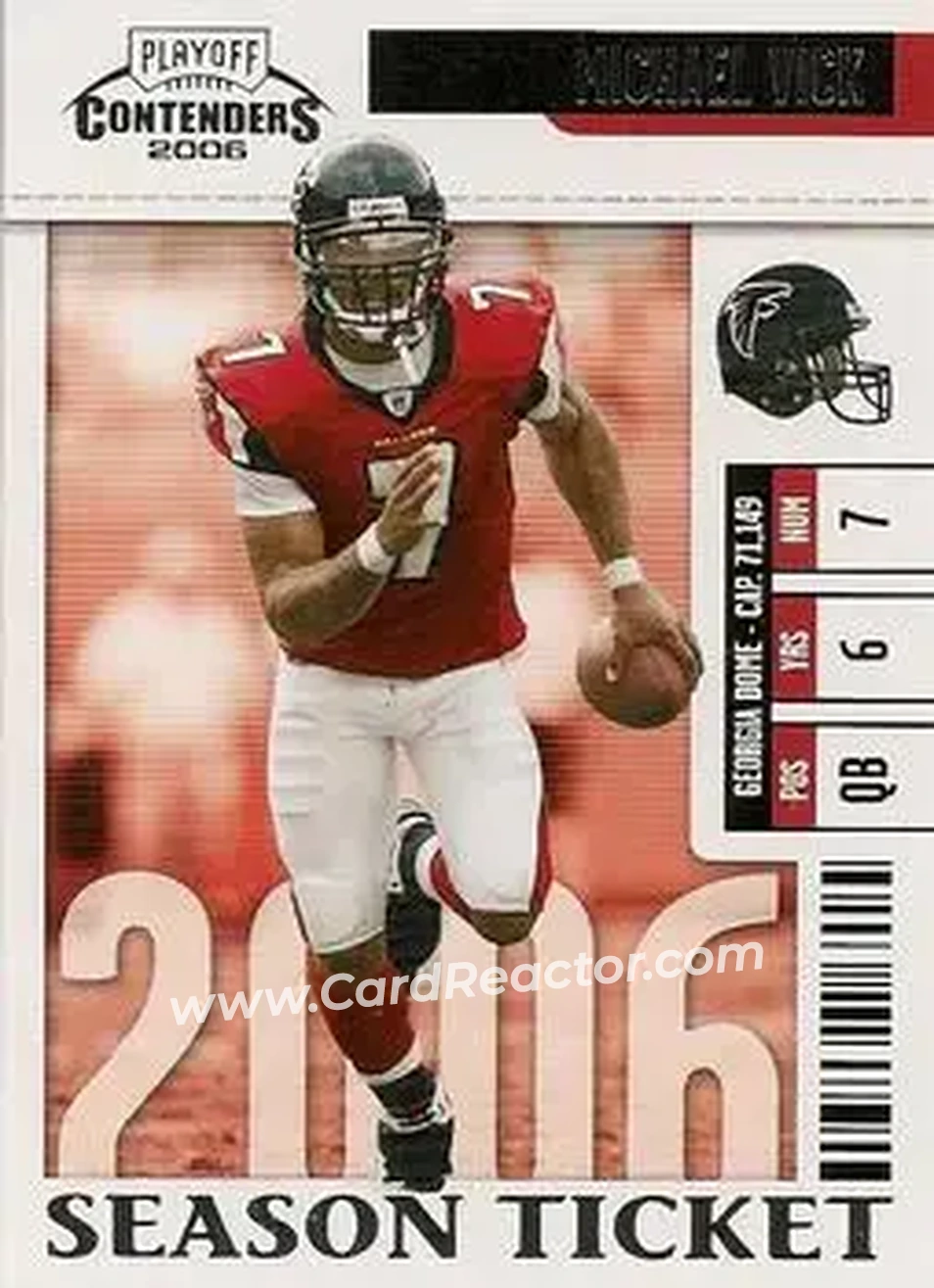 2006 Playoff Contenders #5 - Michael Vick - Atlanta Falcons - Front