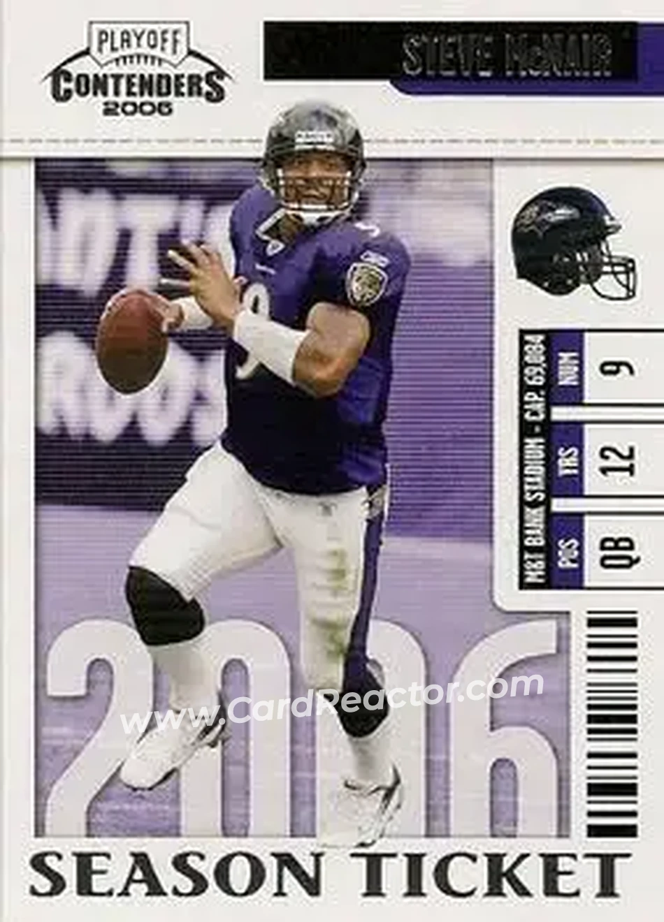 2006 Playoff Contenders #7 - Steve McNair - Baltimore Ravens - Front