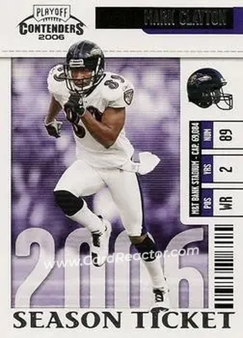 2006 Playoff Contenders #8 - Mark Clayton - Baltimore Ravens - Front