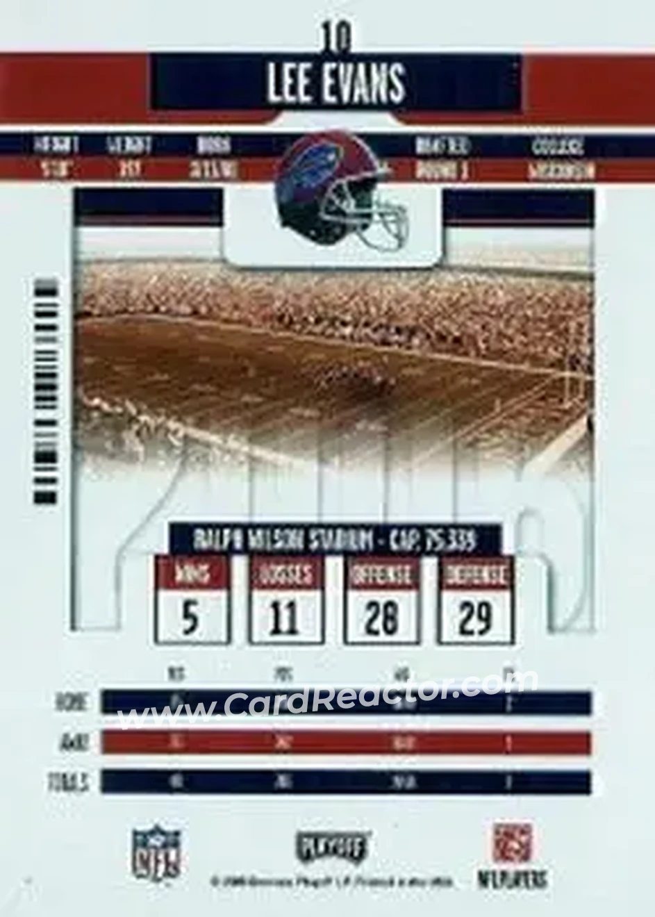 2006 Playoff Contenders #10 - Lee Evans - Buffalo Bills - Back