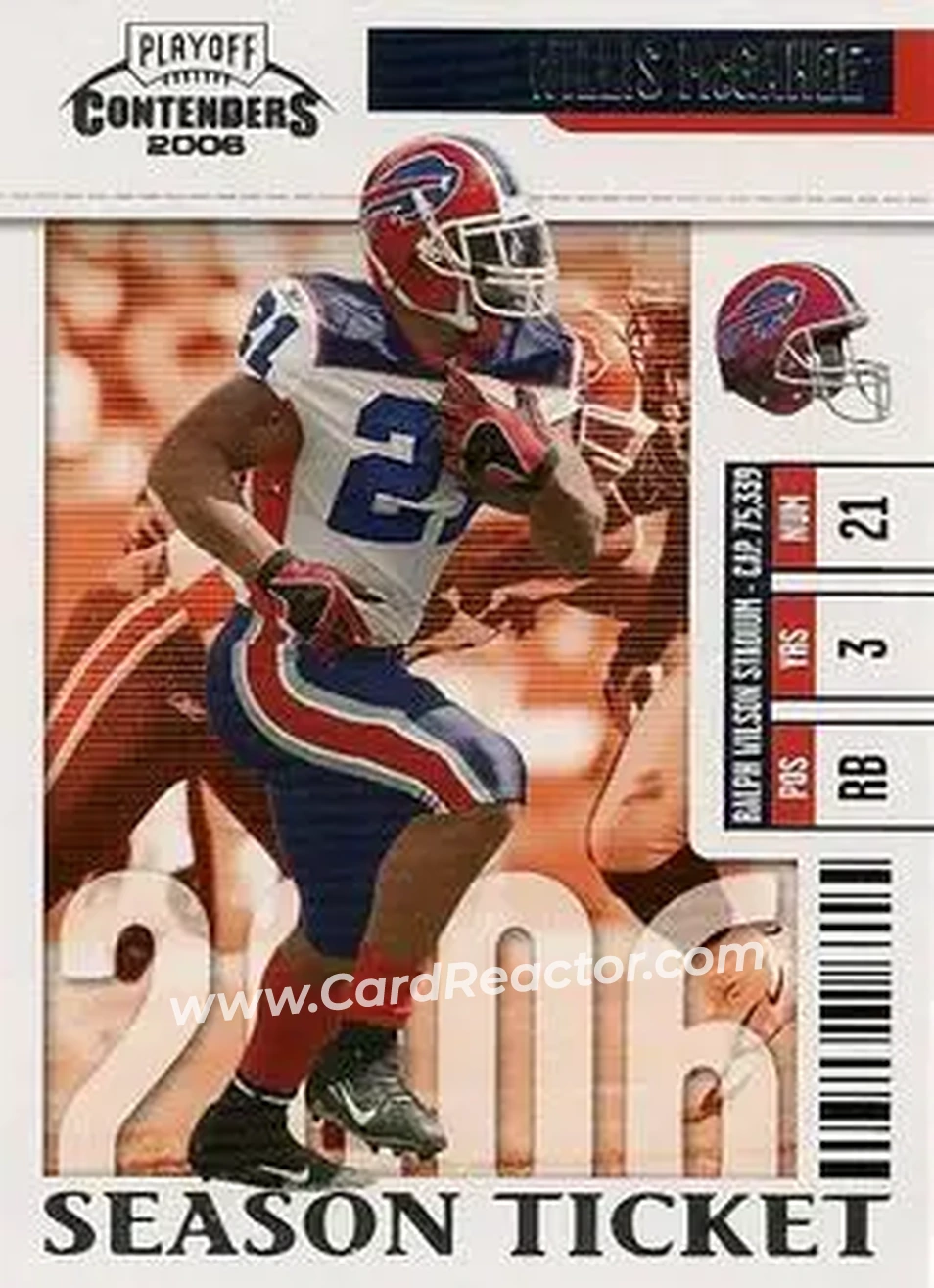 2006 Playoff Contenders #11 - Willis McGahee - Buffalo Bills - Front