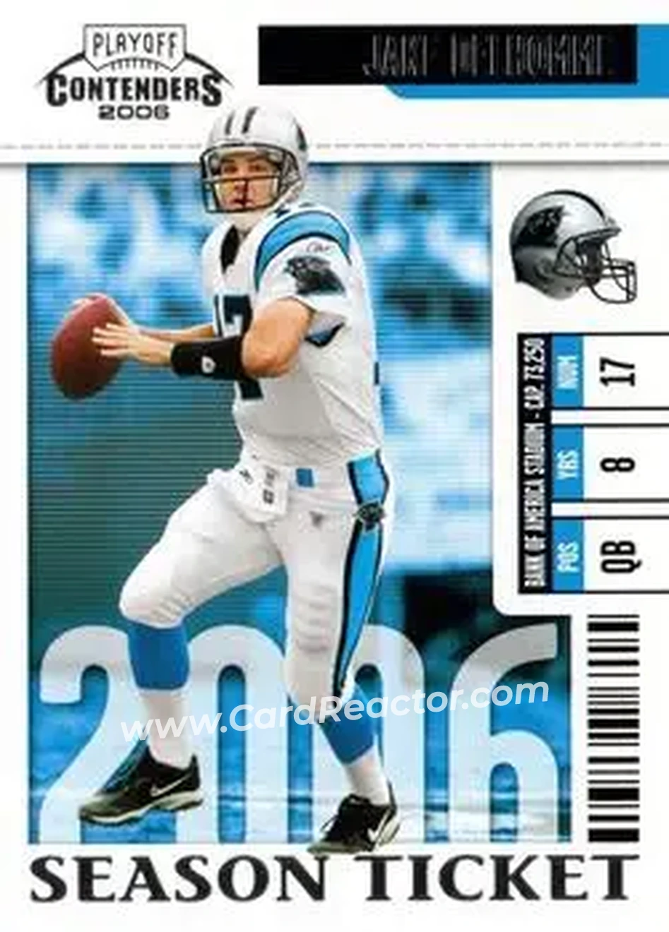 2006 Playoff Contenders #12 - Jake Delhomme - Carolina Panthers - Front