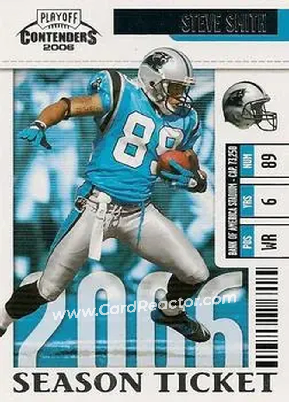 2006 Playoff Contenders #14 - Steve Smith Sr. - Carolina Panthers - Front