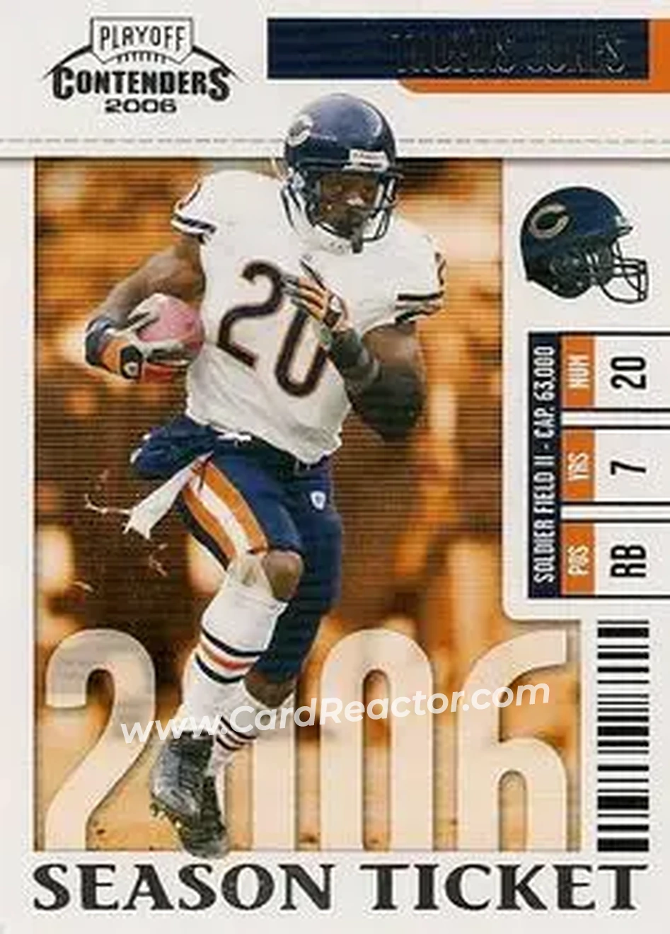2006 Playoff Contenders #17 - Thomas Jones - Chicago Bears - Front