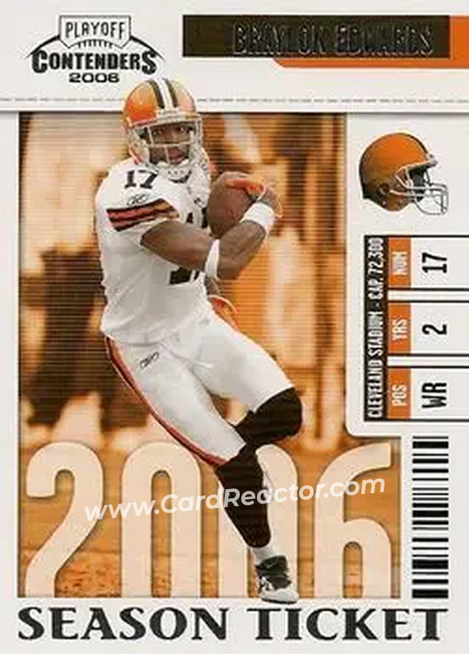 2006 Playoff Contenders #23 - Braylon Edwards - Cleveland Browns - Front
