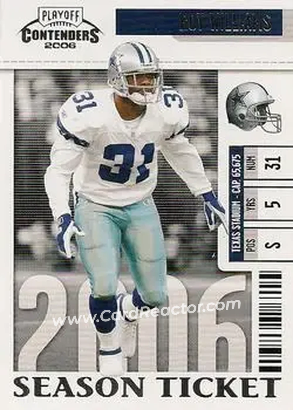 2006 Playoff Contenders #27 - Roy Williams - Dallas Cowboys - Front