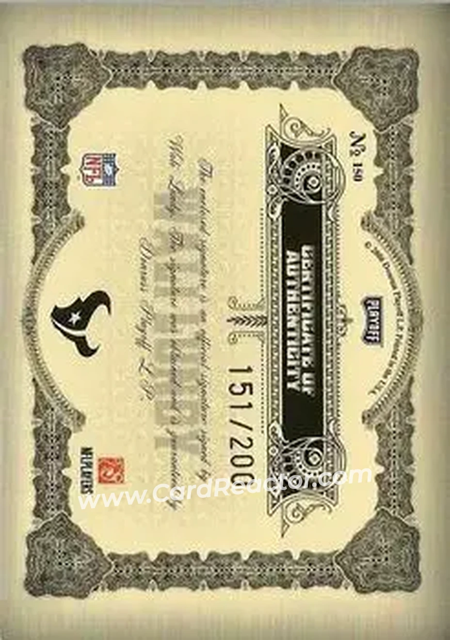 2006 Playoff National Treasures #150 - Wali Lundy - Houston Texans - Back