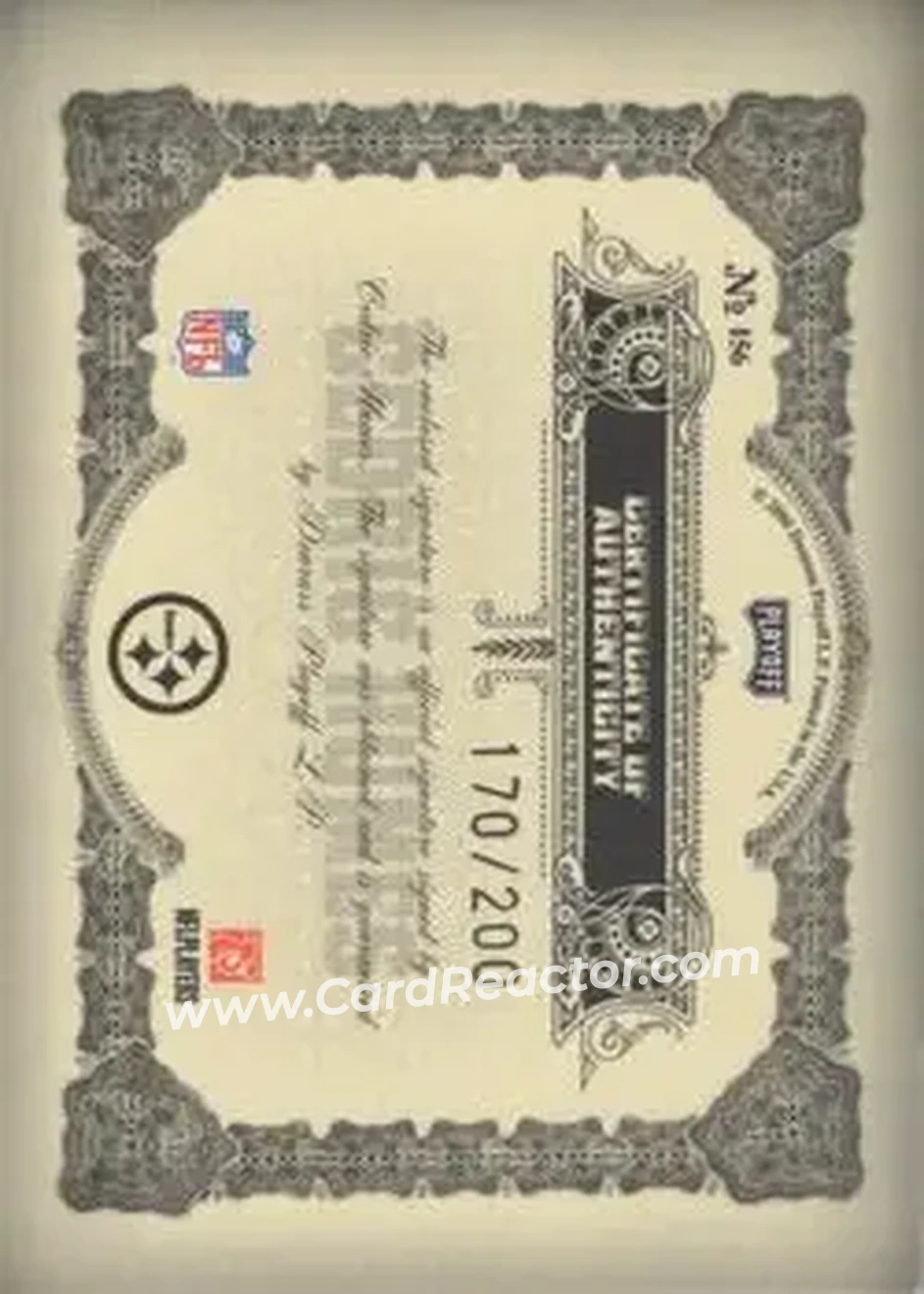 2006 Playoff National Treasures #156 - Cedric Humes - Pittsburgh Steelers - Back
