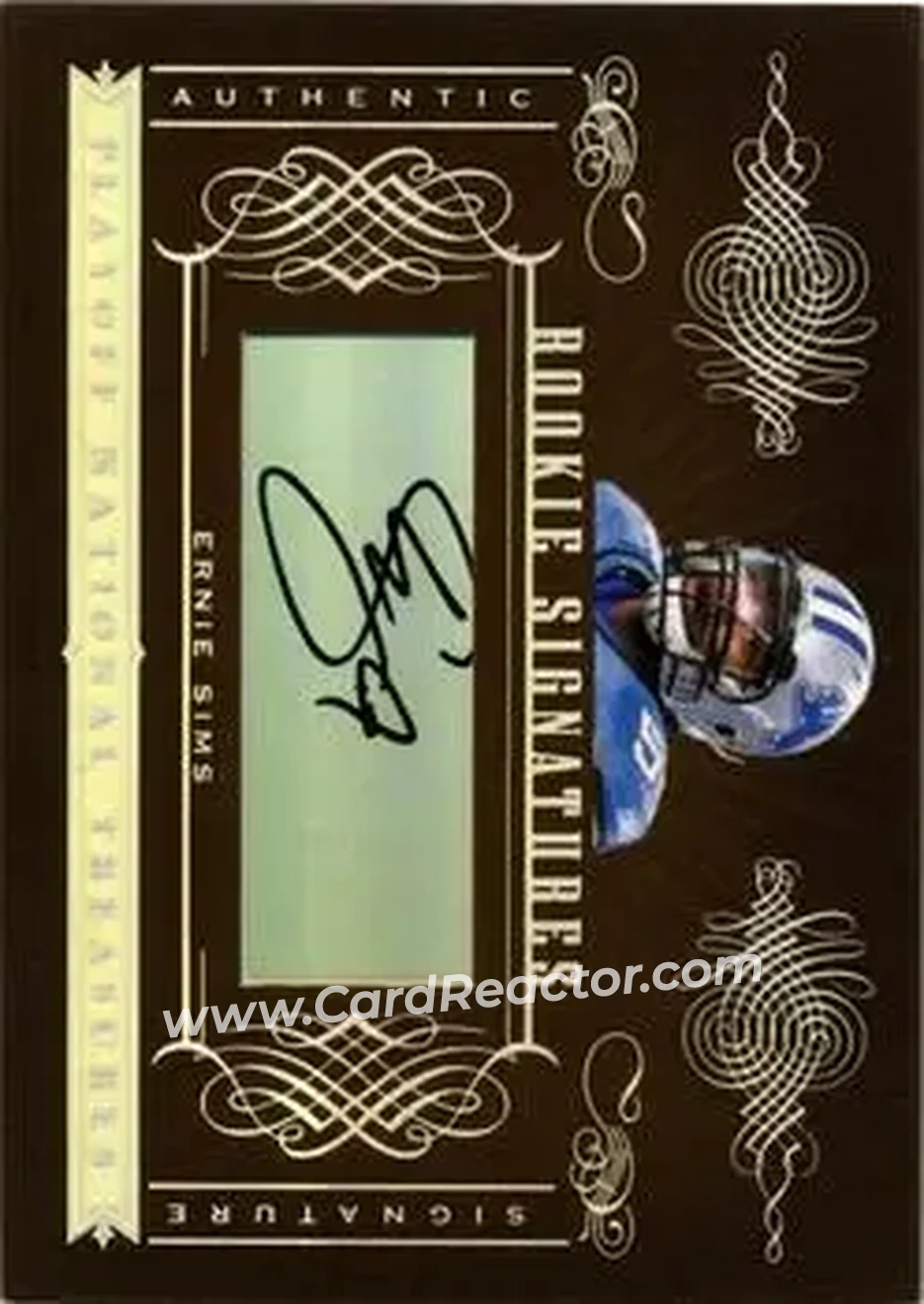 2006 Playoff National Treasures #185 - Ernie Sims - Detroit Lions - Front