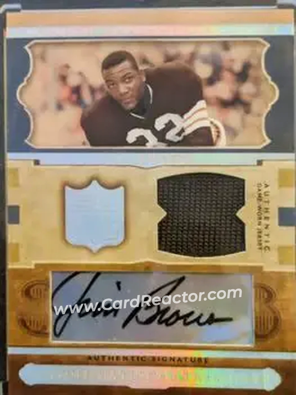 2006 Playoff National Treasures - 50th Anniversary Team Materials Signature #NFL50-JB - Jimmy Brown - Cleveland Browns - Front