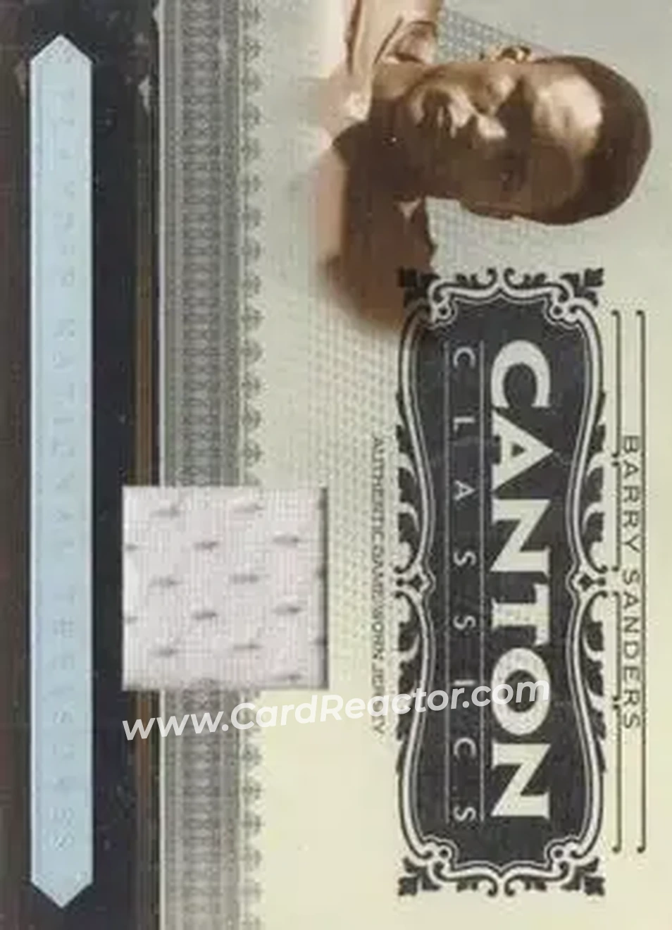 2006 Playoff National Treasures - Canton Classics Materials #CC-BSA - Barry Sanders - Detroit Lions - Front