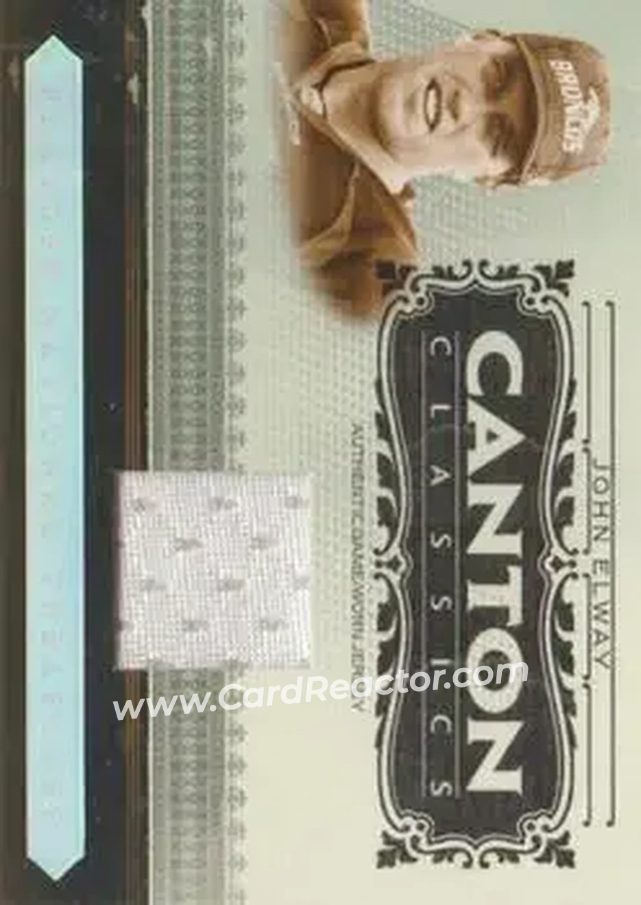 2006 Playoff National Treasures - Canton Classics Materials #CC-JE - John Elway - Denver Broncos - Front