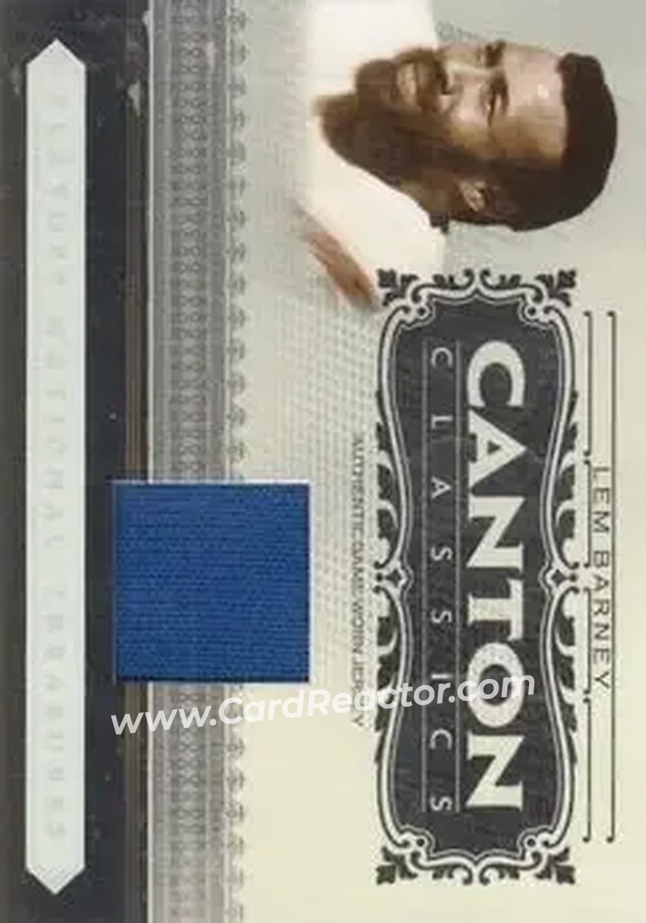 2006 Playoff National Treasures - Canton Classics Materials #CC-LB - Lem Barney - Detroit Lions - Front