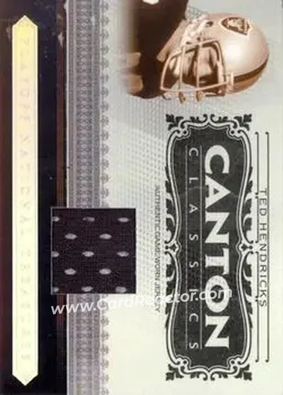 2006 Playoff National Treasures - Canton Classics Materials #CC-TH - Ted Hendricks - Oakland Raiders - Front 2006 Playoff National Treasures - Canton Classics Materials #CC-TH - Ted Hendricks - Oakland Raiders - Front