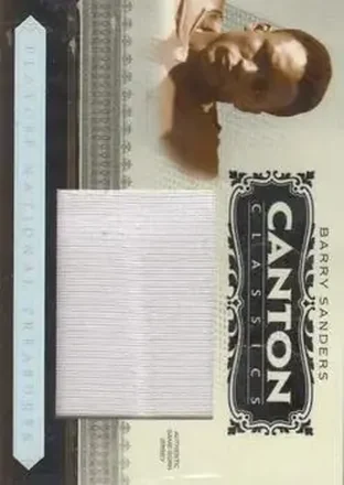 Barry Sanders · 2006 Playoff National Treasures #CC-BSA · Canton Classics Materials Jumbo Jerseys