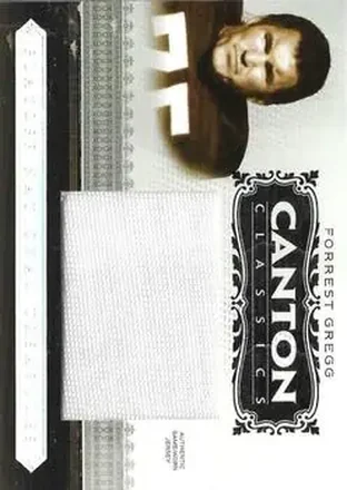 2006 Playoff National Treasures - Canton Classics Materials Jumbo Jerseys #CC-FG - Forrest Gregg - Green Bay Packers