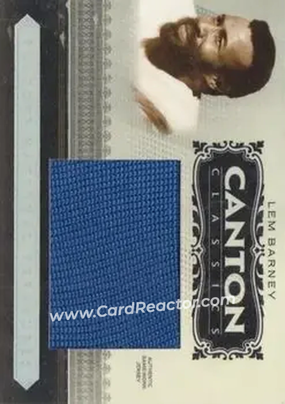 2006 Playoff National Treasures - Canton Classics Materials Jumbo Jerseys #CC-LB - Lem Barney - Detroit Lions - Front 2006 Playoff National Treasures - Canton Classics Materials Jumbo Jerseys #CC-LB - Lem Barney - Detroit Lions - Front