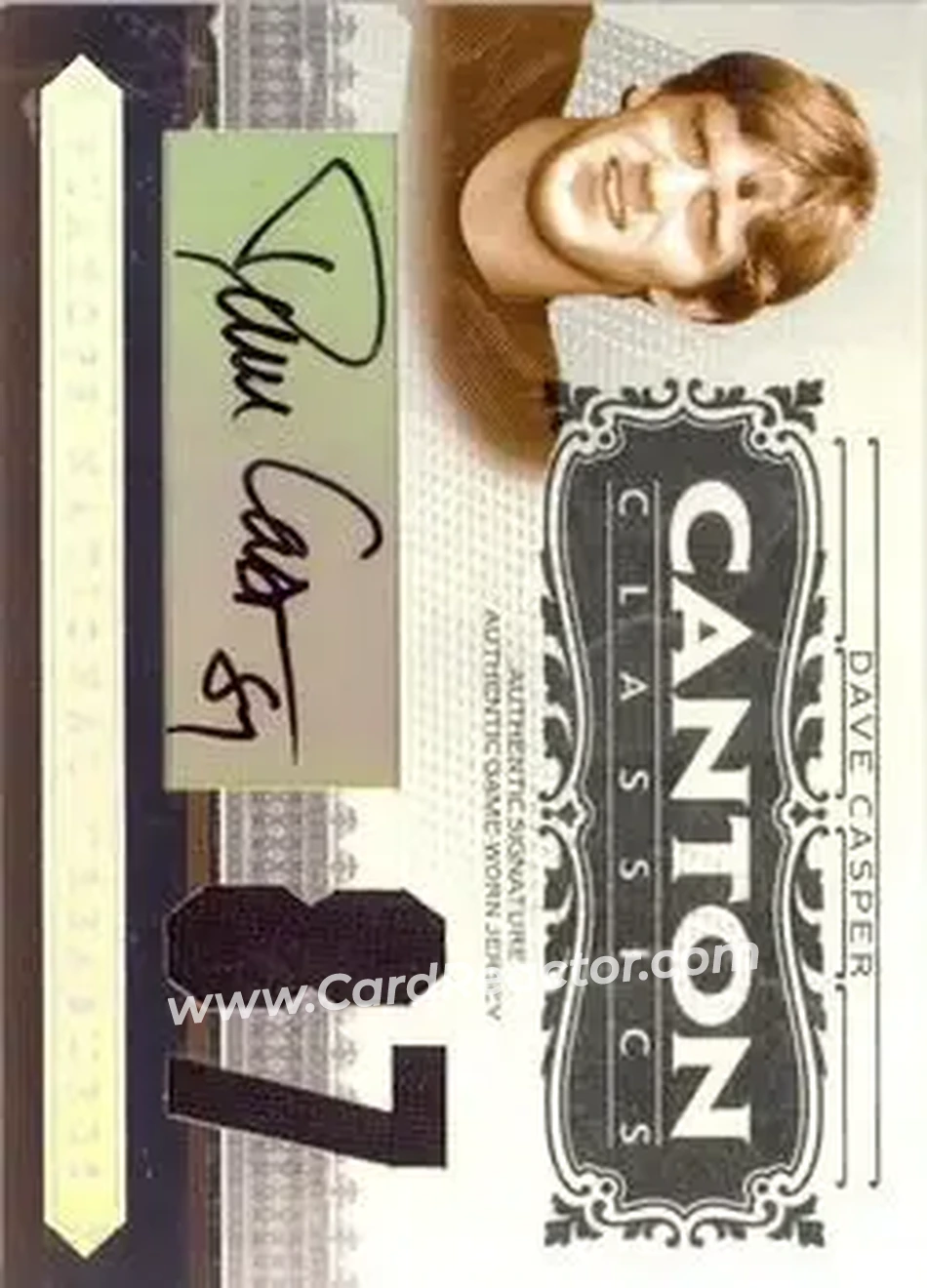 2006 Playoff National Treasures - Canton Classics Materials Signature Jersey Number #CC-DC - Dave Casper - Oakland Raiders - Front 2006 Playoff National Treasures - Canton Classics Materials Signature Jersey Number #CC-DC - Dave Casper - Oakland Raiders - Front