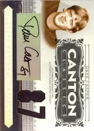 2006 Playoff National Treasures - Canton Classics Materials Signature Jersey Number #CC-DC - Dave Casper - Oakland Raiders