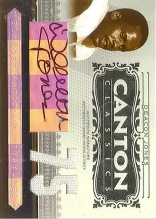 2006 Playoff National Treasures - Canton Classics Materials Signature Jersey Number #CC-DJ - Dave Jones - Los Angeles Rams