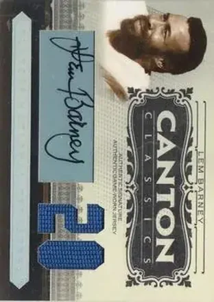 2006 Playoff National Treasures - Canton Classics Materials Signature Jersey Number #CC-LB - Lem Barney - Detroit Lions