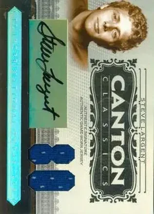 2006 Playoff National Treasures - Canton Classics Materials Signature Jersey Number #CC-SL - Steve Largent - Seattle Seahawks