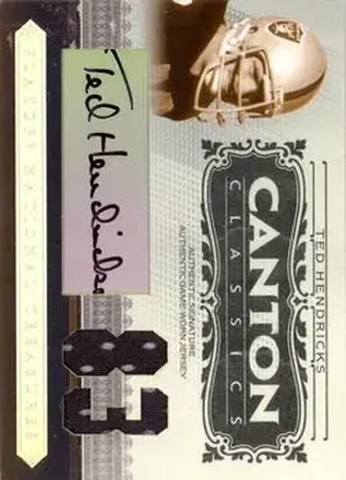 2006 Playoff National Treasures - Canton Classics Materials Signature Jersey Number #CC-TH - Ted Hendricks - Oakland Raiders
