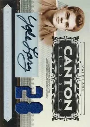 2006 Playoff National Treasures - Canton Classics Materials Signature Jersey Number #CC-YL - Yale Lary - Detroit Lions