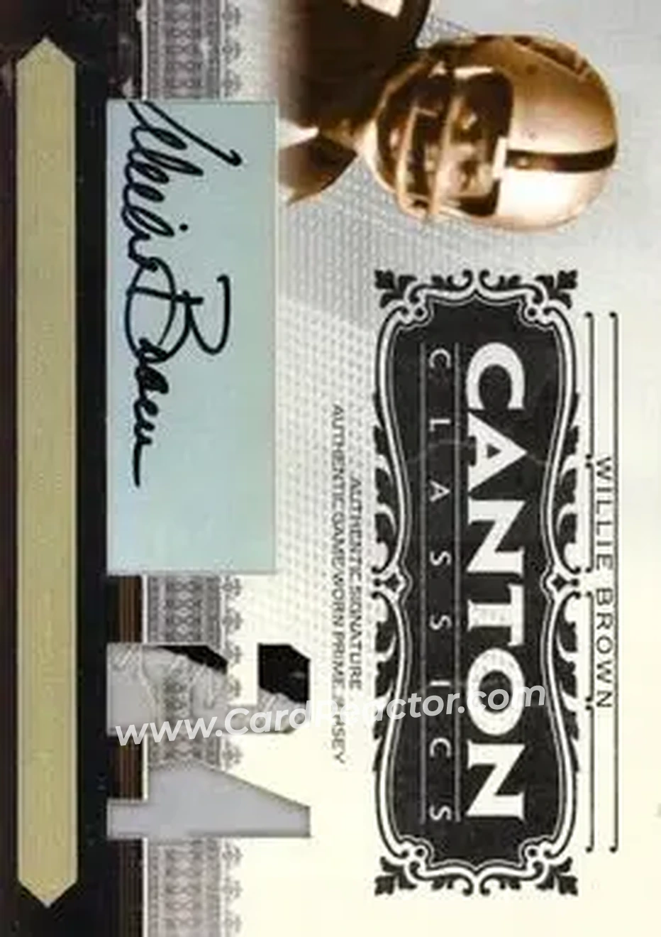 2006 Playoff National Treasures - Canton Classics Materials Signature Jersey Number Prime #CC-WB - Willie Brown - Oakland Raiders - Front 2006 Playoff National Treasures - Canton Classics Materials Signature Jersey Number Prime #CC-WB - Willie Brown - Oakland Raiders - Front