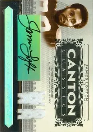 2006 Playoff National Treasures - Canton Classics Materials Signature Position #CC-JL - James Lofton - Green Bay Packers