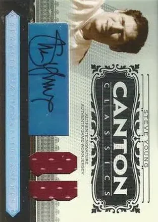 2006 Playoff National Treasures - Canton Classics Materials Signature Position #CC-SY - Steve Young - San Francisco 49ers