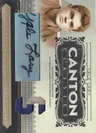 2006 Playoff National Treasures - Canton Classics Materials Signature Position Prime #CC-YL - Yale Lary - Detroit Lions