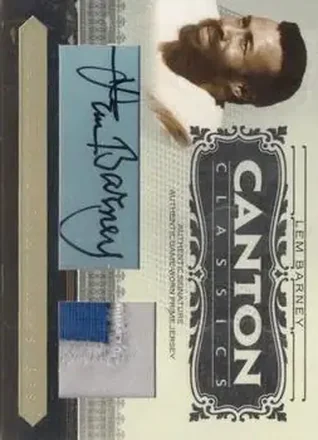 2006 Playoff National Treasures - Canton Classics Materials Signature Prime #CC-LB - Lem Barney - Detroit Lions